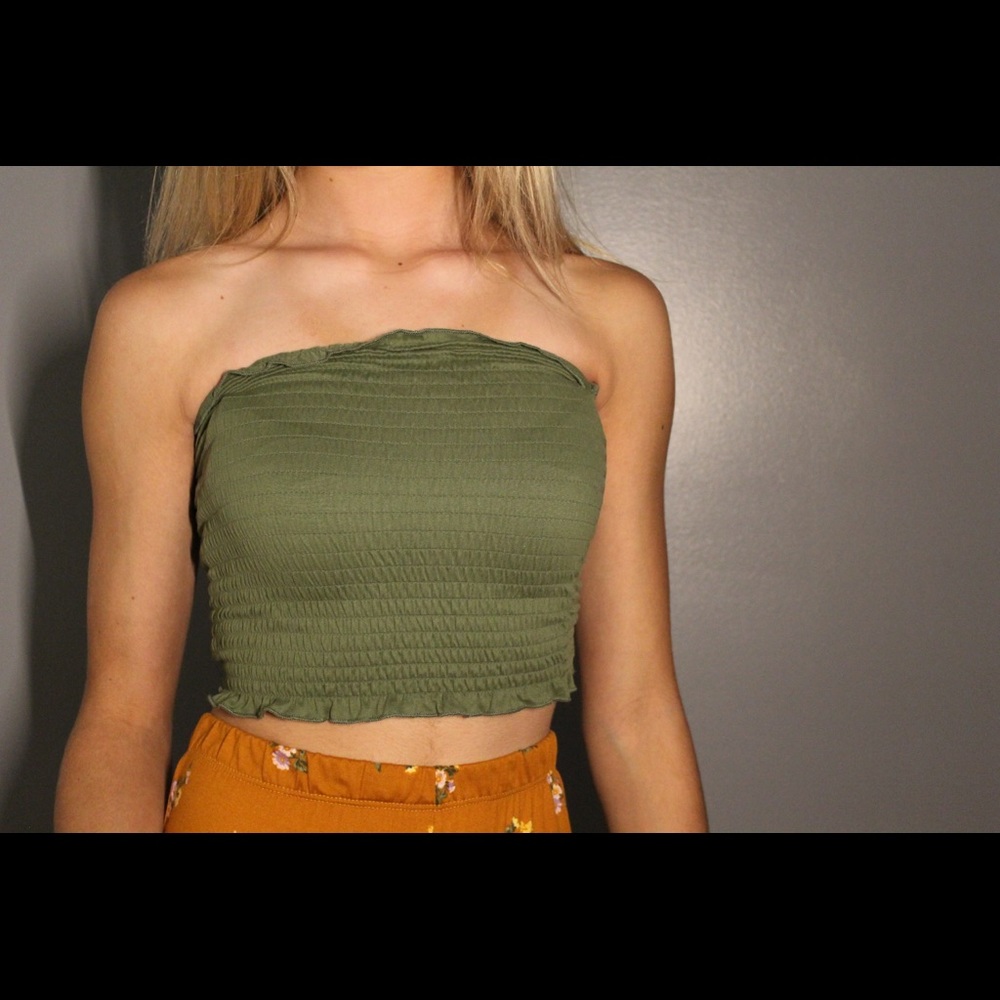 Green Tube Top and Floral pant DUO